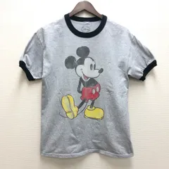 USA古着 DISNEY オフィシャル ミッキーマウス クラシックデザイン リンガー M