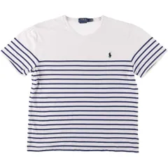 古着 ラルフローレン Ralph Lauren POLO RALPH LAUREN CUSTOM SLIM FIT 半袖 ボーダーTシャツ メンズL相当/eaa559424
