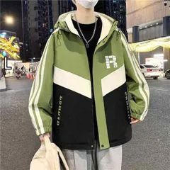[L]メンズ ファッション 服 男性用 オシャレ シンプル 大人 かっこいい 大きいサイズ ストリート 紳士服 コート 韓国 スタイル カジュアル フード付き ワークジャケット トップス 服