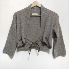 信頼も高い 古着 ファビアナフィリッピ袖切替バックル付カーディガングレー トップス