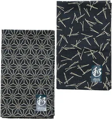 Y's factory ハンカチ メンズ 和柄 日本製 2枚 セット 大判サイズ 53x53cm 速乾 吸水 薄手 ギフト レディース(2枚セットA,  53x53cm)