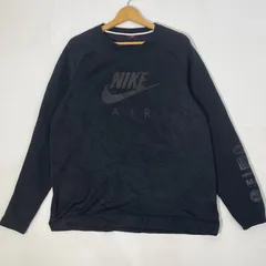 NIKE AIR ナイキエアー スウェット トレーナー フロントプリント 袖プリント オーバーサイズ ビックシルエット MALAYSIA製 ブラック