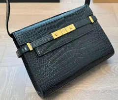 YSL ブラックアレグロ クロコダイル ハンドバッグ★★★