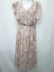 ◇ ◎ ⊂ SUPREME.LA.LA. シュープリームララ 花柄 膝下丈 ノースリーブ ワンピース サイズM ピンク レディース E  【1506250005066】