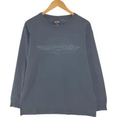 古着 00年代 ハーレーダビッドソン Harley-Davidson ファイヤーパターン ロングTシャツ ロンT USA製 メンズL相当/eaa564845