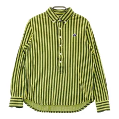 サイズ：4 PEARLY GATES パーリーゲイツ  長袖ポロシャツ ボタンダウン ストライプ柄 イエロー系 [240101361904]# ゴルフウェア メンズ ストスト