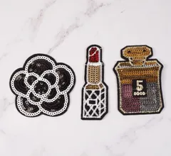 アイロン接着可Cocoスパンコールワッペンセット