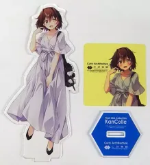【中古】グッズセット 古鷹 私服mode(シール背景文字なし) アクリルスタンドセット 「艦隊これくしょん～艦これ～ カレー機関 17th Sequence -拡張作戦-」 コースメニュー注文特典