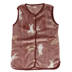 ☆ 4B.ぬいぐるみPI ☆ フランネルKIDSスリーパー スリーパー キッズ ベスト 着る毛布 パジャマ ルームウェア 前開き 半そで ボタン 寒さ対策 防寒対策 軽量 寝冷え防止 男の子 女の子 もこもこ 暖かい 部屋着 子ども 子供 あったかグッズ