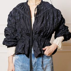 IENA LA BOUCLE (イエナラブークル) 24051914343040 クラッシュタフタブラウス レディース ネイビー FREE