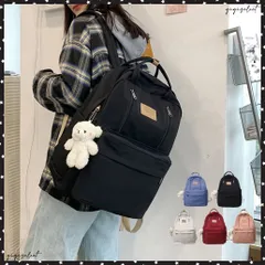 大容量リュック バックパック軽量通勤通学レディース A4収納可 遠足リュック マザーズバック 旅行 キーホルダー付き ユニセックス アウトドア リュック黒 学生シンプルリュック鞄 韓国リュック 人気 カジュアル カバン