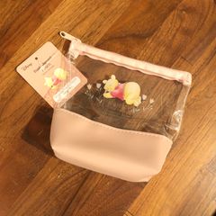 くまのプーさん　ファンシー　ピンク　クリア　ポーチ　小物入れ　コスメポーチ