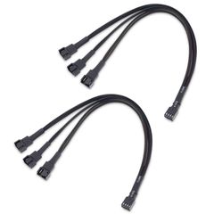 【新着商品】Matters 2本セット 3分岐 Cable 4ピンPCケースファン 分岐ケーブル - 30cm、4ピンPWMファン 分岐コード、PWMスプリッターケーブル
