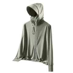 ラッシュガード メンズ レディース パーカー アイスシルク 冷感 uvパーカー 吸水速乾 UVカット 軽量 通気性 体型カバー 長袖 水着 日焼け防止服 帽子付き アウトドア 夏服 大きいサイズR10196