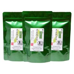 松下製茶 種子島の有機緑茶『さえみどり』 茶葉(リーフ) 100g×3本