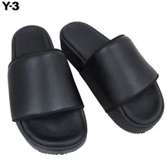 Y-3 ワイスリー 新品 ヨウジヤマモト adidas アディダス FZ6403 SLIDE US6 24.5cm スライド 厚底 サンダル レザー スポーツスタイル 送料無料