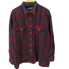 ヴァンヒューゼン VAN HEUSEN 90S L/S チェックアクリルシャツ メンズ import：XXL 
