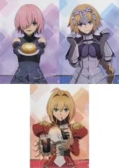 【中古】クリアファイル マシュ＆ジャンヌ＆ネロ A4クリアファイル3枚セット A 「劇場版 Fate/Grand Order -終局特異点 冠位時間神殿ソロモン-×ローソン」