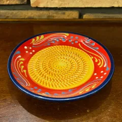 海外土産】 スペイン 陶器 絵皿 飾り皿 寄木細工×2点 計 3点