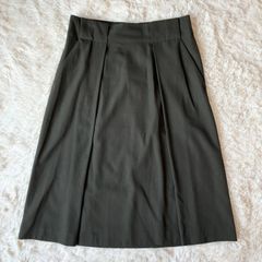 【美品】MARGARET HOWELL - 黒 コットンスカート II MARGARET HOWELL（マーガレットハウエル）の「COTTON LINEN