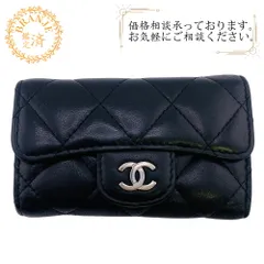 【５％OFF フォロワークーポン！！】CHANEL シャネル ラムスキン 6連 マトラッセ ココマーク キーケース ブランド ブランド品 スマートキー コイン キーリング ブラック レディース おすすめ 人気