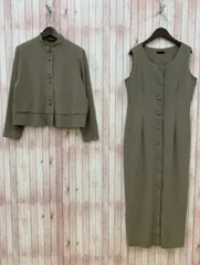 美品★詩仙堂ちりめん 3点セットアップ　ジャケット／ブラウス／スカート　ベージュ 2025年最新】詩仙堂セットアップの人気アイテム - メルカリ