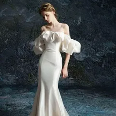 新品未使用 結婚式にぴったり  マーメイドウェディングドレス 白
