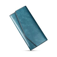 【新品未開封】財布 メンズ 長財布 日本製 本革  プエブロレザー素材を使用し、大容量のかぶせ型設計。カードスロットは 12 枚分用意されており、デザインはシンプルで使いやすい。レディース 美しいパッケージと 贈り物に最適（ブルー）KAW9980FGCQB