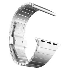 【新品】 MaKTechステンレススチール金属のリンクブレスレットバンドに対応しますと互換性があるApple Watch Series 10/9/Ultra 2/SE/8/7[2024] (46mm/45mm/44/49mm,シルバー) 1
