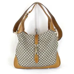 良品『USED』 グッチ ディアマンテ ジャッキー 246907 204991 ショルダーバッグ キャンバス/レザー  ブラウン