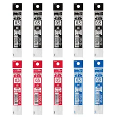 【数量限定】黒5本 0.5mm 赤3本 XLRN5H 多機能ボールペン替芯セット 青2本 ぺんてる