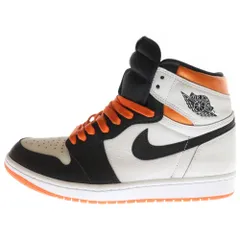 NIKE (ナイキ) AIR JORDAN 1 HIGH OG ELECTRO ORANGE 555088-180 エア ジョーダン 1 ハイ エレクトロオレンジ ハイカットスニーカー ホワイト/オレンジ US8.5/26.5cm