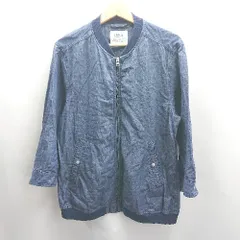 ◇ ⊇ ikka イッカ デニム生地 長袖 ブルゾン ジャケット サイズL ブルー レディース E  【1503310001440】
