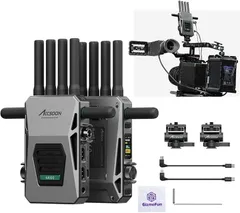 ACCSOON CineView Master 4K ビデオカメラの映像を無線で送信して遠隔で受信できる ワイヤレス トランスミッター レシーバー トライバンド SDI HDMI 60FPS 最大5台同時接続 DFS付きの技適証明(グレー)