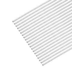 新品 uxcell 304ステンレス鋼ラウンドロッド 0.8mm x 300mm ソリッドシャフトロッド DIYクラフトモデルカー ヘリコプター 飛行機用 20本入り