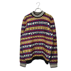 JW Anderson ジェイ ダブリュー アンダーソン FAIR ISLE LOGO INTARSIA CREW KNIT ボーダー ウール ニット セーター KW01718F M マルチのサムネイル