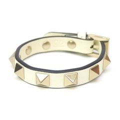 美品 Valentino archiveスタッズ レザーバングル ブレスレット - メルカリ