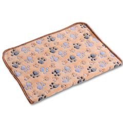 新品 落ち着く 寝心地 子猫 小型犬 大きめ かわいい フリース ベッド やわらかい ベッド 寝具 モコモコ 猫 犬 フリース素材 柔らかい 敷物 100×75cm 特大ベージュ単品 ペットブランケット stepmarket