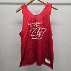 Rawlings バスケシャツ ゲームシャツ ノースリーブ 赤 白 ヴィンテージ メンズ レディース 古着 M-C-426
