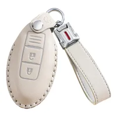 新品 [LETINGFAR] キーケース 日産用 スマートキーケース キーカバー本革 日産専用設計C 3ボタン キーホルダー 日産専用 キューブ エルグランド スカイライン ディアナ エクストレイルなど 用スマートキーケース