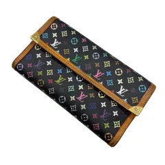 LOUIS VUITTON ルイヴィトン ポルトフォイユ・インターナショナル 二つ折り長財布 マルチカラー ブラック レディース 財布 M92658 DU3109