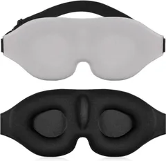 CORKAS アイマスク 睡眠用 立体型 軽量 遮光 安眠 柔らかい 男女兼用 圧迫感なし 付け心地良い 光をに遮断 長さが調節できる 昼寝/仮眠/旅行に最適