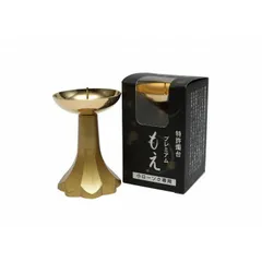 東海製蝋 ローソク 安全安心の特許燭台 プレミアムもえ(ゴールド) 166-04