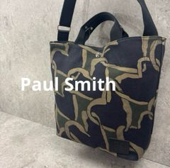 [미품] Paul Smith 폴 스미스 PS Paul Smith 2WAY 토트 백 숄더백 카모후라 위장 하트