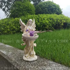 ガーデンオーナメント 置物 オブジェ 野鳥 餌台 水飲み場 天使 女神 おしゃれ かわいい 樹脂製 屋外 インテリア 庭 装飾 ガーデニング 4-7