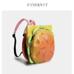 ハンバーガー リュックサック 大容量 バックパック PU素材 レディース メンズ ユニセックス