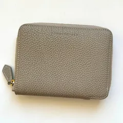 【美品】 ボナベンチュラ 二つ折り財布 ミディアム ジップウォレット グレージュ ボナベンチュラ BONAVENTURA 二つ折り財布 ミディアムジップウォレット