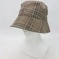 ◇ Θ ENVYM　アンビー チェック バゲットハット 帽子 ブラウン系 サイズF レディース E  【1506230026852】