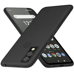 arrows We F-51B ケース シリコン スマホケース FCG01 カバー シリーズ 耐衝撃 ソフト 黒 薄型 ストラップホール付き ブラック 0