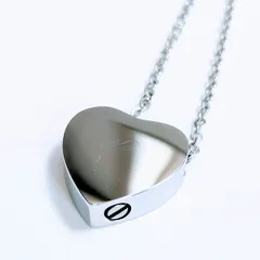 メモリアル 遺骨ペンダント HEART2 ［ ハート２平型・シルバー ］ネックレス 想い 思い出 砂入れ 遺灰納め パートナー ペット 家族 いつも一緒  お守り